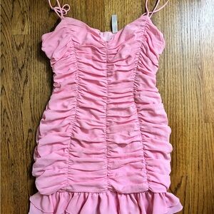 Lucy in the Sky Pink Ruched Dress